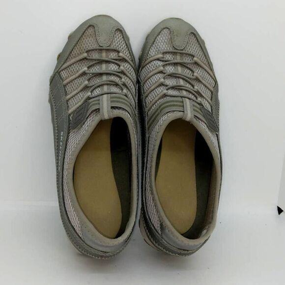 Skechers Active Women's Pre-owned Leather & Textile Gray Walking Sneakers- sz. 8 - Picture 3 of 6
